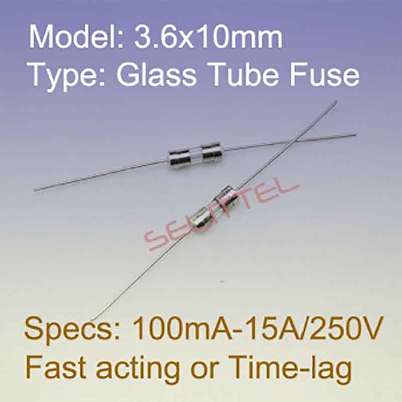 3.6x10-glass-lead 3.6x10mm tube fuse