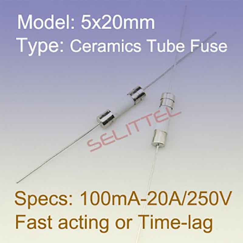 5x20-ceramics-lead 5x20mm引线式双帽陶瓷管保险丝