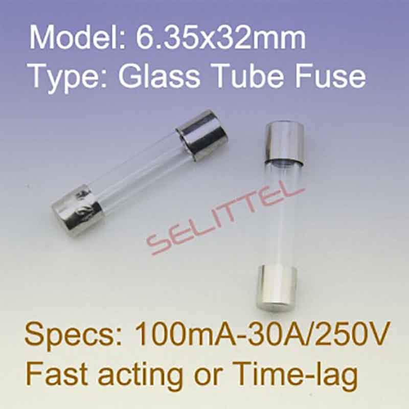 6.35x32-glass 6.35x32mm tube fuse